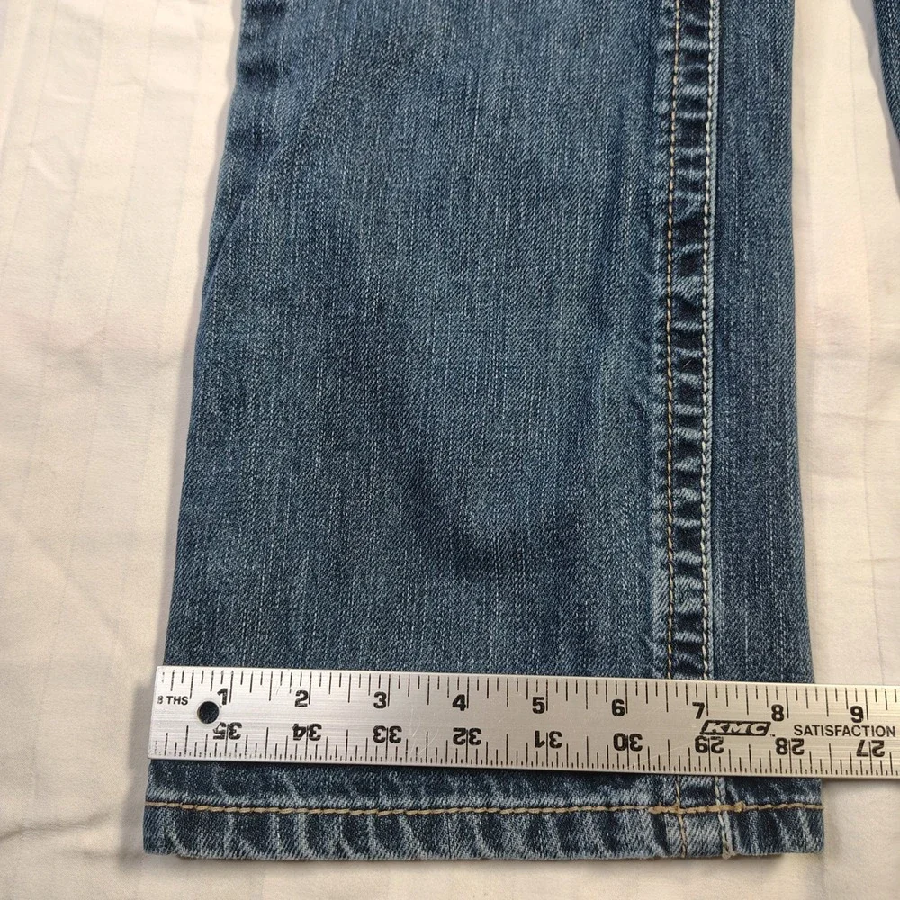 Ariat Jeans Men 30x34 Blue Flare Leg M5 Buffalo Nickel Bootcut Medium Wash Denim - Picture 8 of 13